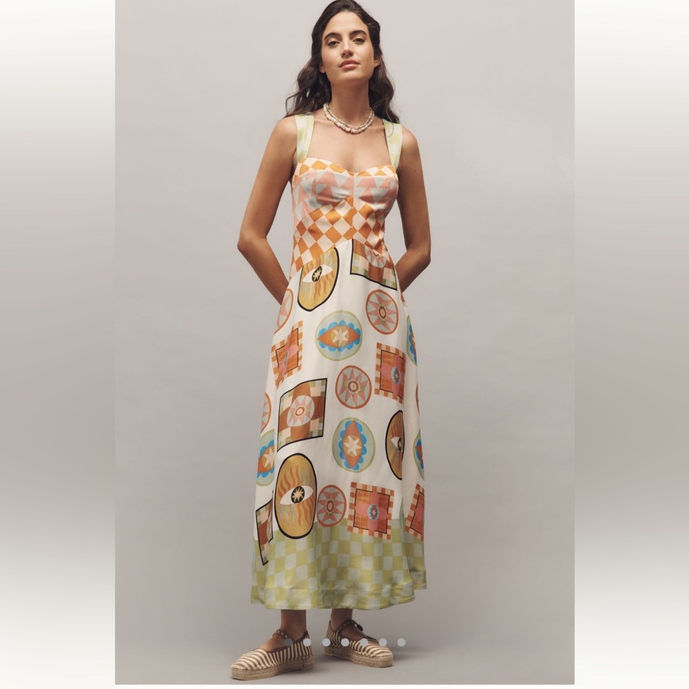 Anthropologie Meredith Walker Jocelyn Sleeveless Slip Midi Dress by Maeve Size S